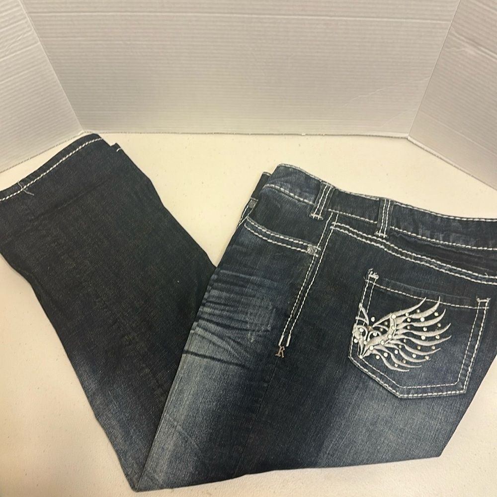 Rock & Roll Cowgirl Dark Blue Boot Cut Jeans